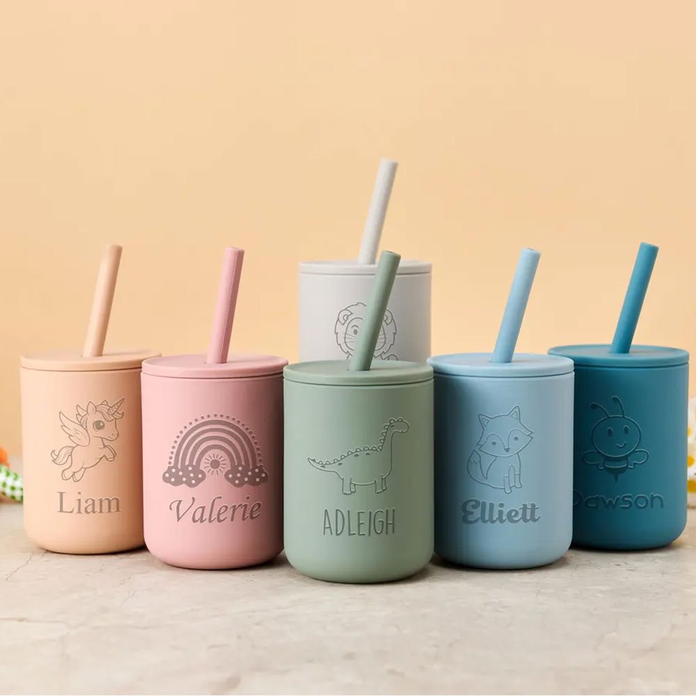 Tazza con cannuccia in silicon - Baby Food Jars With Lids recensione e prezzo