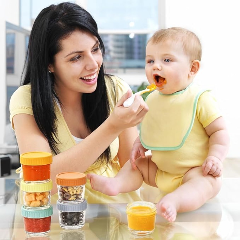 Set di 6 Barattoli in Vetro pe - Baby Food Jars With Lids recensione e prezzo