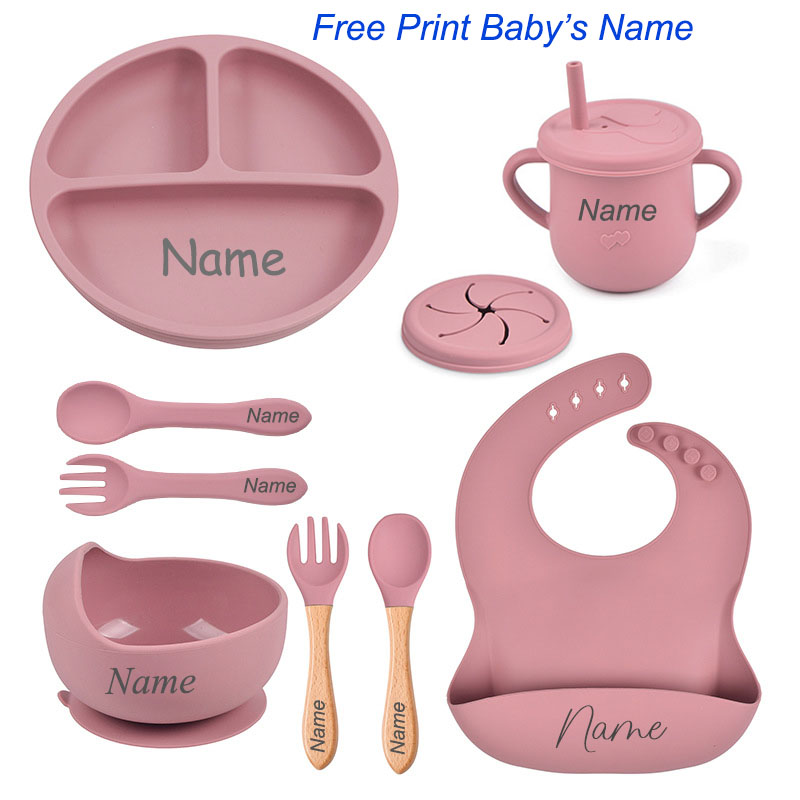 8 pezzi set da tavola in silic - Baby Food Menu recensione e prezzo