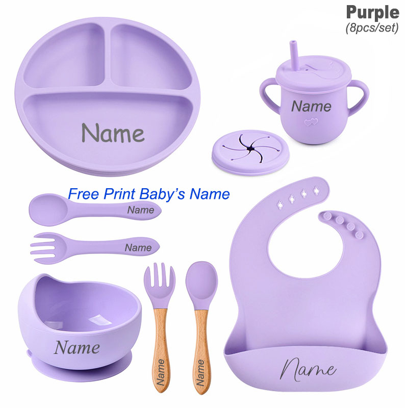 8 pezzi set da tavola in silic - Baby Food Menu recensione e prezzo